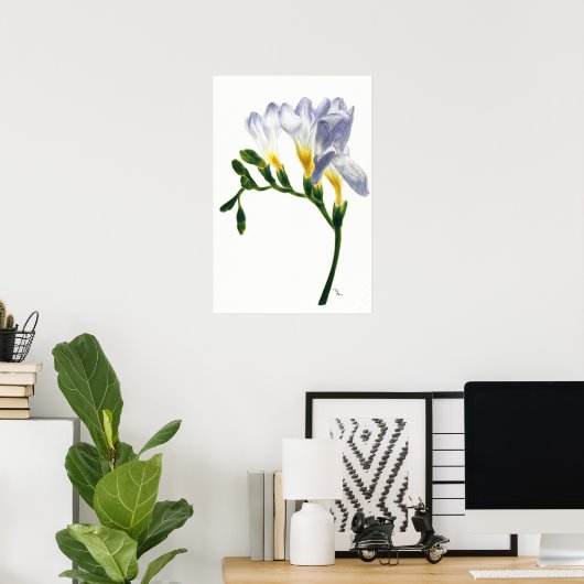 Mauve Freesias Print (Thuiskantoor)