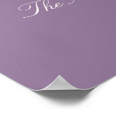 Mauve Garden Calligraphy Wedding Welcome Poster (Coin)