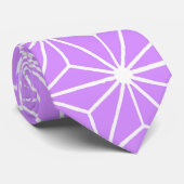Mauve Geometric Art Deco Style Triangles Patroon Stropdas (Opgerold)