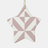 Mauve Geometric Deco Cube Patroon Keramisch Ornament (Rechts)