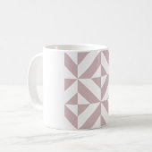 Mauve Geometric Deco Cube Patroon Koffiemok (Voorkant links)