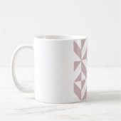 Mauve Geometric Deco Cube Patroon Koffiemok (Links)