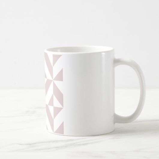 Mauve Geometric Deco Cube Patroon Koffiemok (Rechts)