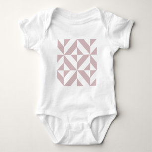 Mauve Geometric Deco Cube Patroon Romper