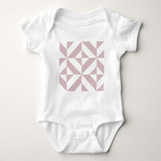 Mauve Geometric Deco Cube Patroon Romper (Voorkant)