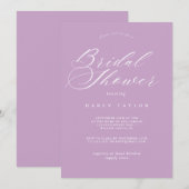 Mauve Grey Bruids Douche Uitnodiging (Voorkant / Achterkant)