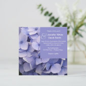 Mauve Hydrangea Faire-part de mariage (Debout devant)