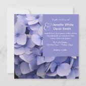 Mauve Hydrangea Faire-part de mariage (Devant)