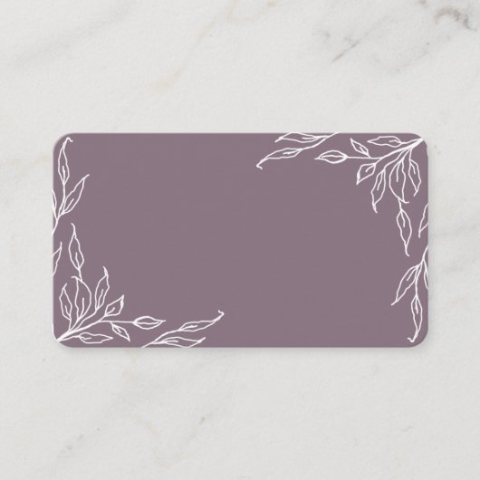 Mauve Leaf Motif Thanksgiving flat Plaatskaartje (Voorkant)