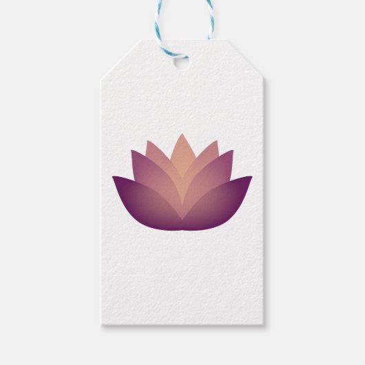 Mauve Lotus Flower Cadeaulabel (Voorkant)