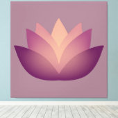 Mauve Lotus Flower Canvas Afdruk (Insitu (Houten vloer))