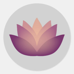 Mauve Lotus Flower Ronde Sticker