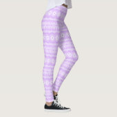 Mauve Mandala geometrisch patroon Leggings (Rechts)
