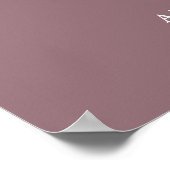 Mauve Minimalist Script Wedding Welkomstbord Poster (Hoek)
