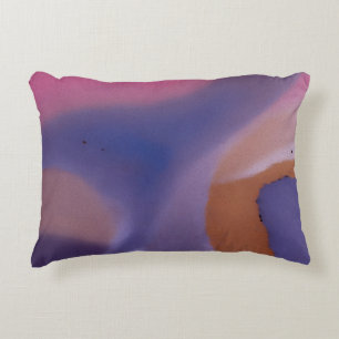 “Mauve Mirage Flow”  –  Abstract roze blauw perzik Accent Kussen
