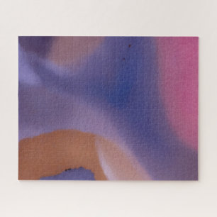 “Mauve Mirage Flow” – Abstract Roze Blauw Perzik Legpuzzel