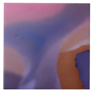 “Mauve Mirage Flow” – Abstract Roze Blauw Perzik Tegeltje