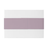 Mauve Monogram Wedding Belly Band Uitnodigingen Wikkel (Achterkant Voorbeeld)