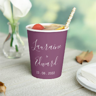 Mauve moody minimalistisch eenvoudige gewone koffi papieren bekers