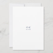 Mauve & Navy | Invitation de mariage simple et min (Dos)