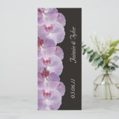 Mauve Orchid Wedding Invitation Kaart (Staand voorkant)