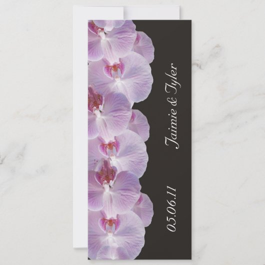 Mauve Orchid Wedding Invitation Kaart (Voorkant)
