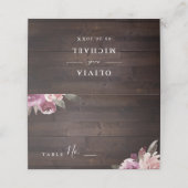 Mauve paars & mulberry florale bruiloft (Buitenkant ongevouwen)