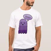 Mauve Paarse Boo Ghost Halloween T-shirt (Voorkant)