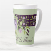 Mauve Paarse en Groen Latte Mok (Rechterhoek)