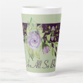 Mauve Paarse en Groen Latte Mok (Voorkant)