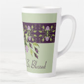 Mauve Paarse en Groen Latte Mok (Rechts)