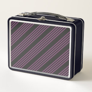 Mauve paarse en houtskool vijf strepen patroon