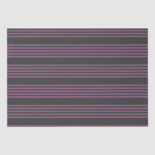 Mauve paarse en houtskool vijf strepen patroon tissuepapier