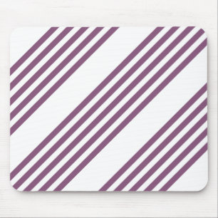 Mauve paarse en witte vijf strepen patroon muismat