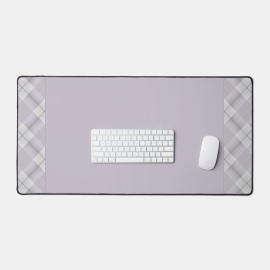 Mauve Paarse met geruite zijbalk ontwerp Bureaumat (Keyboard & Muis)