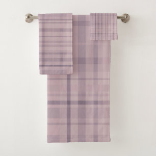 Mauve Paarse roze speldenpatroon Bad Handdoek