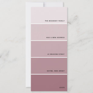 Mauve Paint Swatch Nouvelle adresse Faire-part