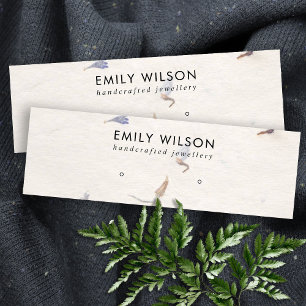 MAUVE PETAL HANDGEMAAKTE PAPIEREN STUD OORBEL DISP MINI VISITEKAARTJE