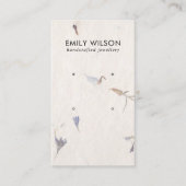 MAUVE PETAL HANDMADE PAPIER 2 STUD EARRING DISPLAY VISITEKAARTJE (Voorkant)