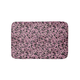 Mauve pink and Charcoal Camo abstract Badmat