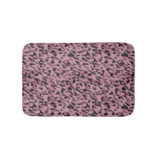 Mauve pink and Charcoal Camo abstract Badmat (Voorkant)