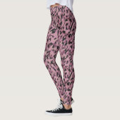 Mauve pink and Charcoal Camo abstract Leggings (Links)