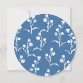 Mauve Pink, Navy Blue Bat Mitswa Uitnodiging (Achterkant)