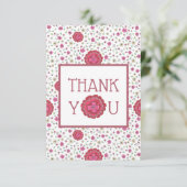 Mauve Pink Spring Floral Hartelijk dank Bedankkaart (Staand voorkant)