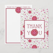 Mauve Pink Spring Floral Hartelijk dank Bedankkaart (Voorkant / Achterkant)