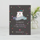 Mauve Polar Beer Kerstuitnodiging ELK EVENEMENT Kaart (Staand voorkant)
