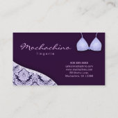 Mauve pourpre de soutien-gorge de damassé de carte (Dos)