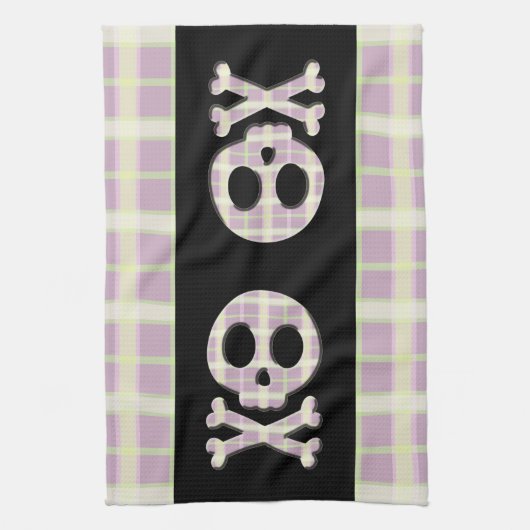 Mauve Pset Skull Theedoek (Verticaal)