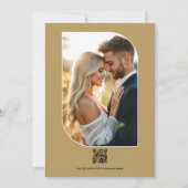 Mauve Quartz, Dusty Plum & Latte Beige Wedding Kaart (Achterkant)