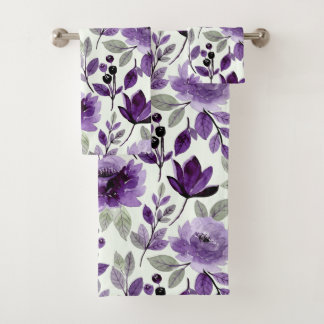 Mauve Rich Paars Trendy Mint Bad Handdoek